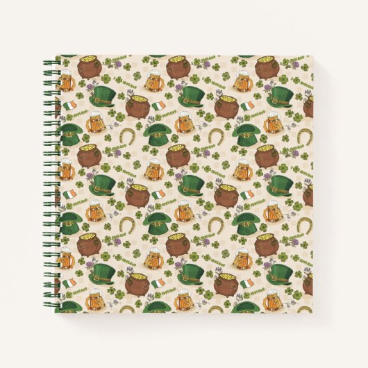  Ierland Pictogram Patroon Notitieboek (Voorkant)