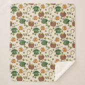 Ierland Pictogram Patroon Sherpa Deken (Voorkant)