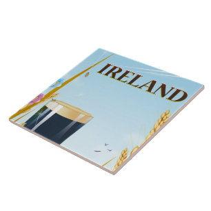 Ierland pint landschap reisposter tegeltje