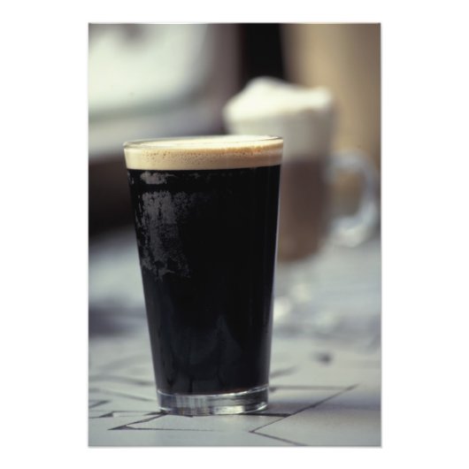 Ierland. Pint van stout. Foto Afdruk (Voorkant)