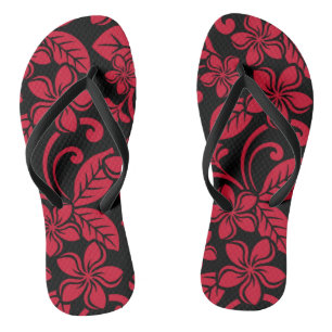 IERLAND PLUMERIA (BLACK/RED) Paar van Teenslippers