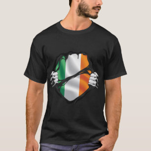 Ierland Pure Roots Flag Black T-shirt
