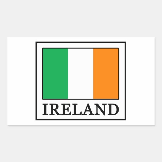 Ierland Rechthoekige Sticker (Voorkant)