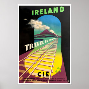 Ierland Reisposter Ierse Kunst CIE Spoorweg Print