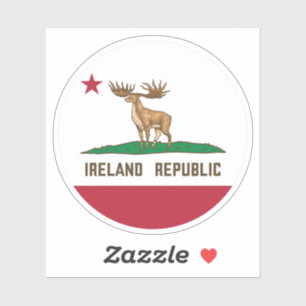 Ierland Republiek Iers Elk Flag Giant Deer Sticker