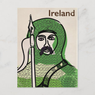 Ierland ridder vintage reisposter briefkaart