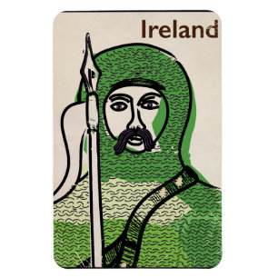 Ierland ridder vintage reisposter magneet
