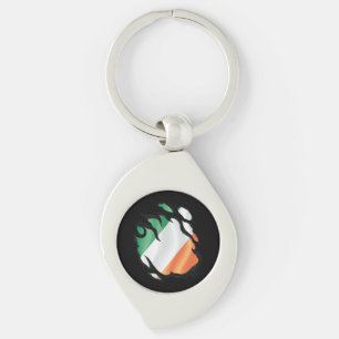 Ierland Ripped Flag Sleutelhanger