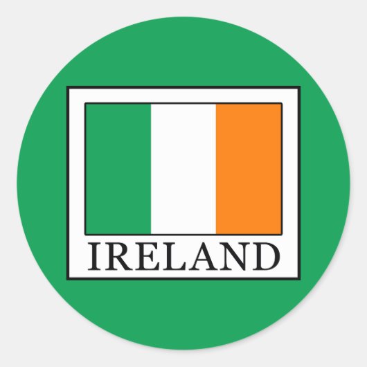 Ierland Ronde Sticker (Voorkant)