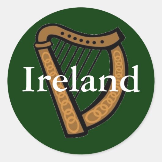 Ierland Ronde Sticker (Voorkant)