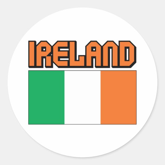Ierland Ronde Sticker (Voorkant)