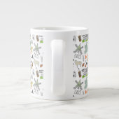 Ierland Schets Doodle Patroon Extra Grote Beker (Achterkant)