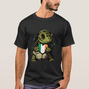 Ierland Schildpad Hart Ierse Roots Ierse Vlag Iers T-shirt