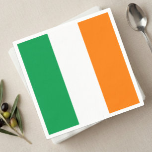 Ierland Servetten, Ierse Vlag feest / sportfan Servet