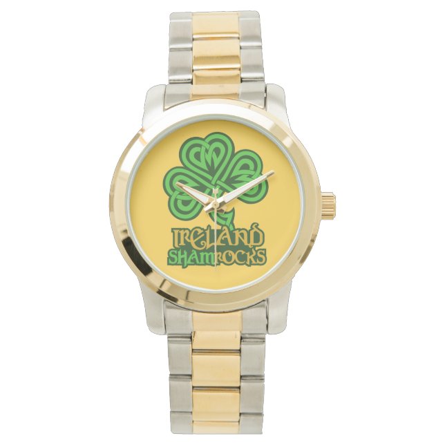 Ierland Shamrock aangepaste horloges (Voorkant)