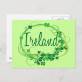 Ierland Shamrocks Briefkaart (Voorkant / Achterkant)