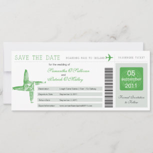 Ierland St Brigid's Kruis Huwelijks Instapkaart Save The Date