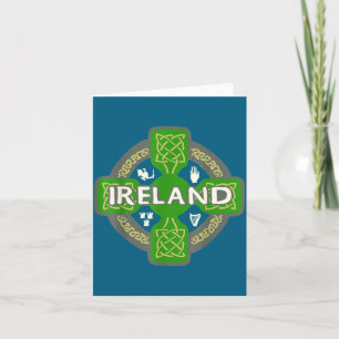 Ierland St Patrick Dag Keltisch Kruis Groen Kaart