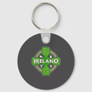 Ierland St Patrick Dag Keltisch Kruis Groen Sleutelhanger