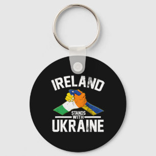Ierland Staat Met Oekraïne Oekraïense Ierse Vlag T Sleutelhanger