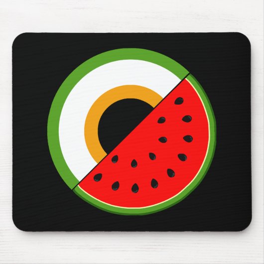 IERLAND STAAT MET PALESTINA - Watermeloen Muismat (Voorkant)