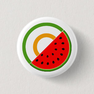 IERLAND STAAT MET PALESTINA - Watermeloen Ronde Button 3,2 Cm
