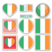 Ierland stickers & Ierse Vlag, Hart /sport (Voorkant)