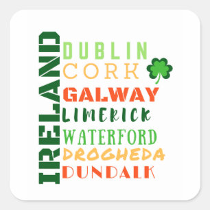 IERLAND SUBWAY ART VIERKANTE STICKER