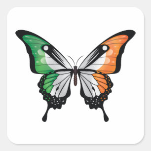 Ierland Swallowtail Vlinder Vlag Vierkante Sticker