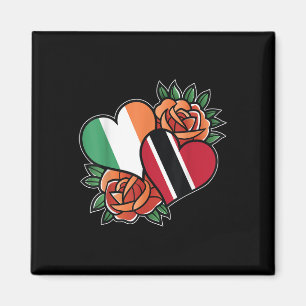 Ierland Trinidad en Tobago Vlag Hart Half Iers Magneet