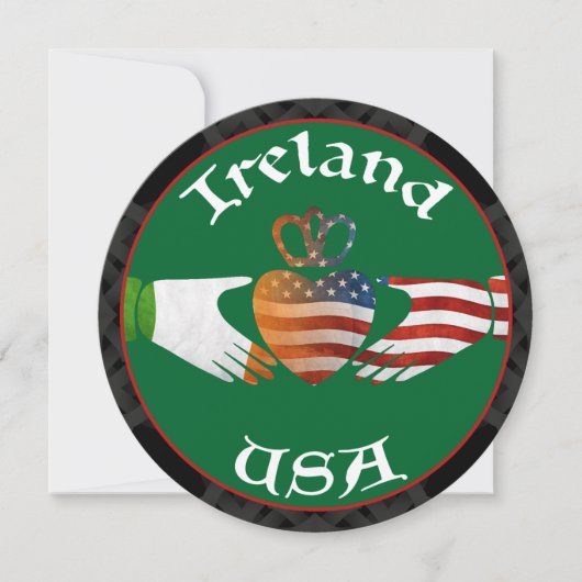 Ierland USA Claddagh Party Uitnodigingen (Voorkant)