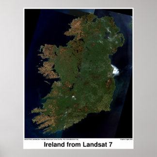 Ierland van Landsat 7 Poster