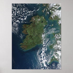 Ierland vanaf het ISS Poster