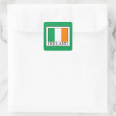 Ierland Vierkante Sticker (Tas)