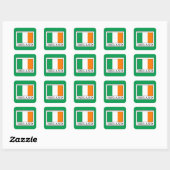 Ierland Vierkante Sticker (Vel)