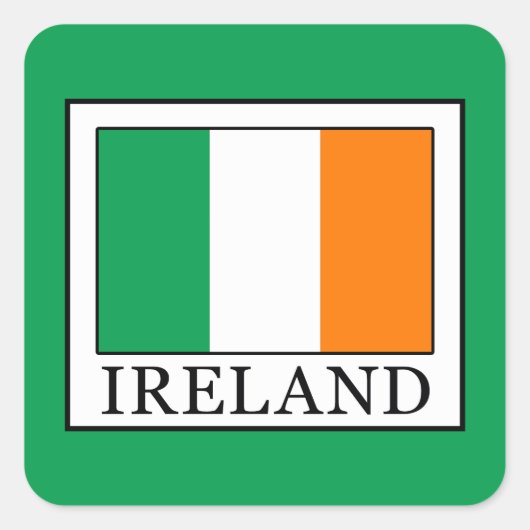Ierland Vierkante Sticker (Voorkant)