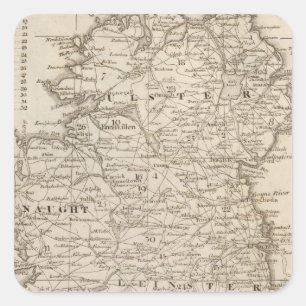 Ierland Vierkante Sticker