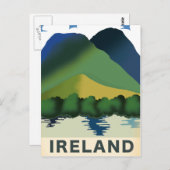 Ierland vintage-poster briefkaart (Voorkant / Achterkant)