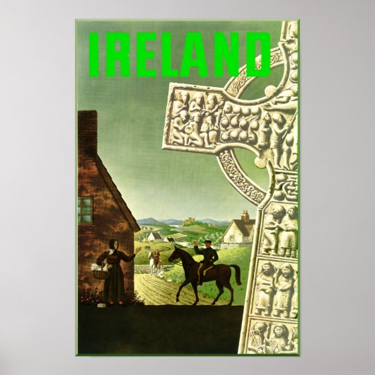 Ierland. Vintage-poster Poster (Voorkant)