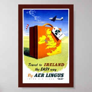 Ierland Vintage Reisposter Gerestaureerd Poster
