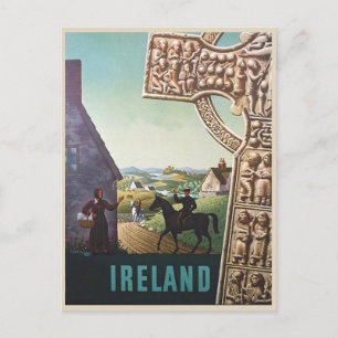 Ierland vintage reisscène briefkaart