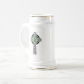 Ierland vlag/celtic cross stein bierpul (Voorkant links)