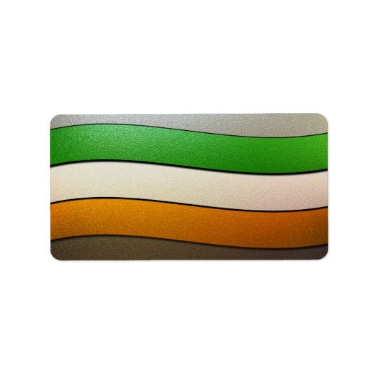 Ierland vlag Colors-Chrome door Shirley Taylor Etiket (Voorkant)