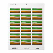 Ierland vlag Colors-Chrome door Shirley Taylor Etiket (Full Sheet)