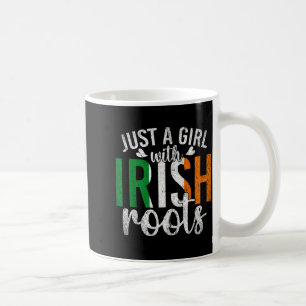Ierland Vlag Gewoon Een Meisje Met Ierse Roots Tro Koffiemok