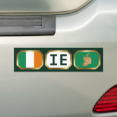 Ierland Vlag Kaart Code Bumpersticker (Op auto)