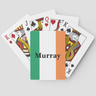 Ierland Vlag Kleuren Ierse Achternaam Naam Custom  Pokerkaarten