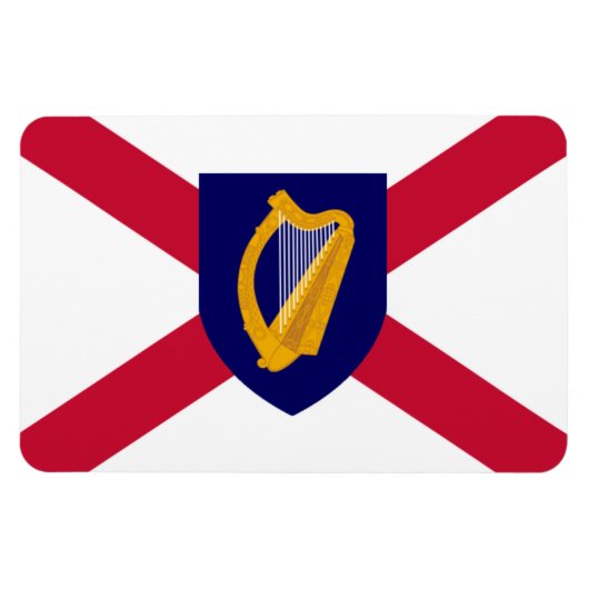Ierland Vlag Magnet - Cross & Harp Shield Magneet (Horizontaal)