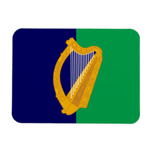 Ierland Vlag Magnet - Harp op blauw & groen Magneet