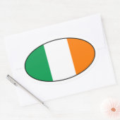Ierland - vlag oval ticker ovale sticker (Envelop)